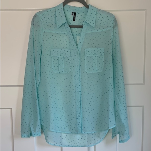 {Maurices} polka dot sheer blouse - Picture 1 of 3